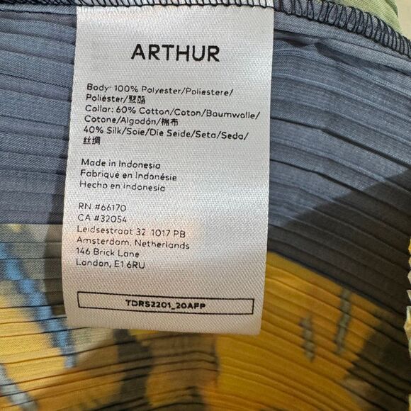 Arthur Apparel Box Pleat Shirt Dress | Abstract Nature Print | Size 6 | Free Peo - Picture 13 of 16